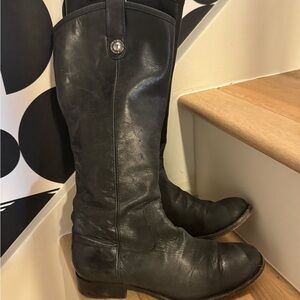Frye Black Leather Tall Boots